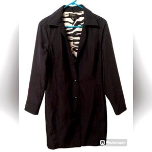 Guess Trench Coat Black Mid-length button down XL #4